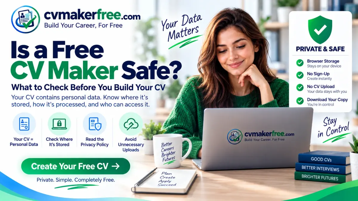 Is a free cv maker safe? Yes it's totally safe